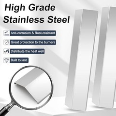 Grill Heat Plate Shields Replacement Parts for Silvery Heat Shield-4 Burner