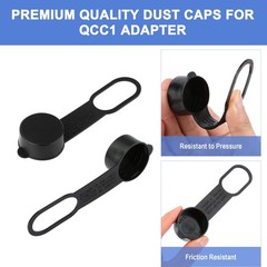 10Pcs QCC1 Propane Dust Caps, LP OPD Filler Valve Strap, Thread Black