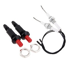 2Pcs Fireplace Oven Push Button Piezo Igniter Kit with Spark Ignition Electrode