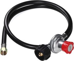 Adjustable Propane Regulator for Grill and Fryers – 5ft Hose/-