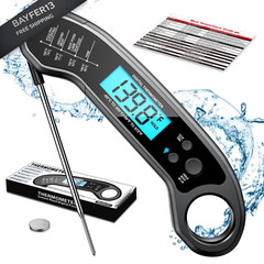 Meat Thermometer Digital, Instant Read ThermometerI 6.1 inches, Black