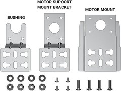 Universal Barbecue Grill Rotisserie Motor Bracket Set – Stainless Steel, Heavy D
