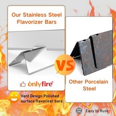 Onlyfire Stainless Steel Flavorizer Bars for Weber Genesis II 300 Series