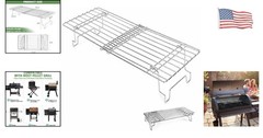 Compact Folding BBQ Smoker Rack – Adjustable 15.3-22.1 in Stainless Steel Design