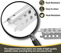 Set of 2 Adjustable Length Stainless Steel Heat Plates for Charbroil Performance