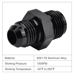 6AN Male to 5/8 x 18 Inverted Flare Thread Fitting AN6 to 5/8 x 18 Inverted