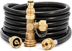 NEW Olympian 3 Port propane tee with 12 ft hose