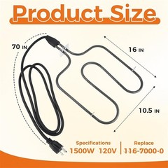 116-7000-0 Electric Heating Element Fit Brinkmann Gourmet Electric 810-7080-K