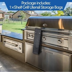 Grill Accessories Storage Bag 600D Waterproof Hanging Design 16x16x51cm