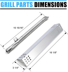Monument Grill 77352 Repair Kit Gas Burner Tubes Heat Tent Plates Igniters