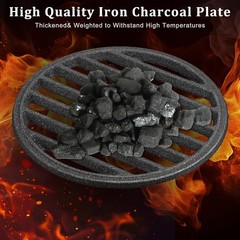 Cast Iron Bottom Fire Grate – 7.5 Inch Round BBQ Grill Grate Replacement, Hig…