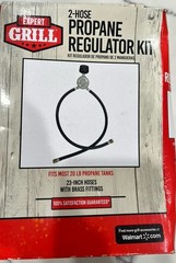 New in box 2-Hose Propane Regulator Kit for 20-Lb. Tanks 2-23-Inch Hose SEALED