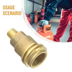 Propane Gas Connector Adapter with 1/2 Inch Male Pipe Thread Easy Connection