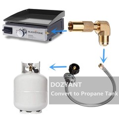Propane Elbow Adapter 3/8″ Male Flare Connector for Camping Grill Extension Hose