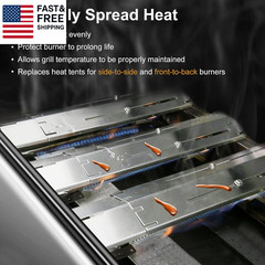 Universal Stainless Steel Heat Plate Shield Flame Tamer Replacement for Brinkman