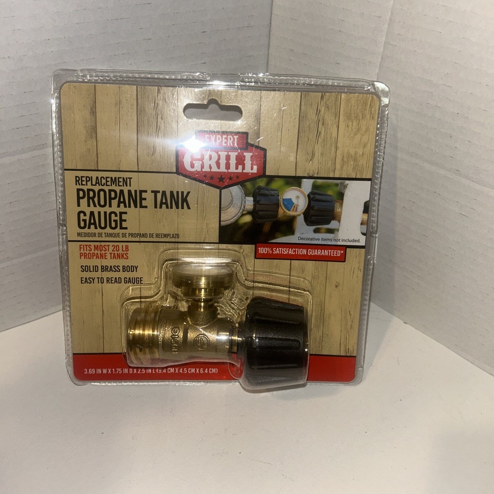 Expert Grill Replacement Propane Tank Gauge Solid Brass Body Easy Read Gauge