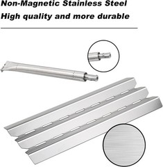 Grill Replacement Kit for Broil King Baron Stainless Steel Heat Plates Burners