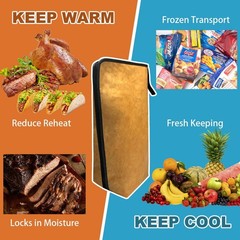 BBQ Blanket for Resting Meat, Reusable Insulated Meat Resting Bag with Firepr…