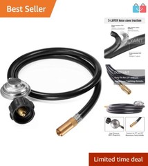 Certified 6-Foot Propane Hose for Blackstone Griddle – Connects Large Tanks