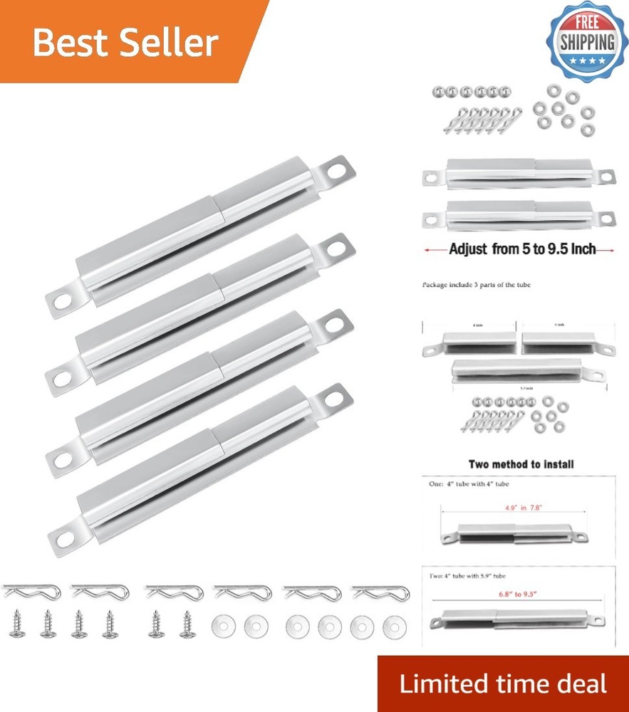 Durable Stainless Steel Grill Crossover Tubes – 4 Pack for Charbroil & Nexgrill