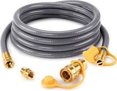 12FT 1/2″ ID Natural Gas Hose & Adapter – Ideal for Patio Heaters & Grills