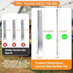 Gas Grill Burner Replacement Kit 6 Burners Stainless Steel Heat Plates Igniters