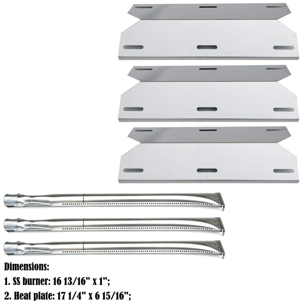 Stainless Steel Burners & Heat Plates for Charmglow Grill