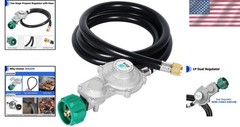 5FT Dual Stage Propane Regulator with Hose – Safe & Durable