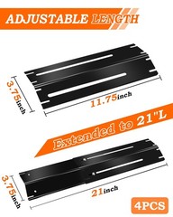 Adjustable Grill Heat Plates Shield 11.75-21 inch for Charbroil Grill Replace…