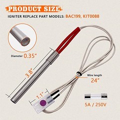 2 Pack Upgraded Pellet Grill Igniter Replacement for Traeger, 2 Pack Igniter