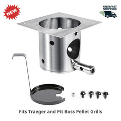 304 Stainless Steel Fire Burn Pot for Traeger Pit Boss Camp Chef Z Grills Pellet