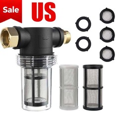 Garden Hose Inlet Filter Inline Water Pressure Washer Washing Machine Sediment