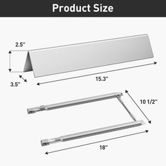 7635 Flavorizer Bars and 69785 Burner Tubes Set for Weber Spirit & Spirit II 200