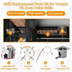 Upgrade Grills Replacement Parts Kit for Pit Boss, Traeger Wood Pellet Grills, I