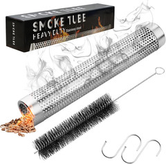 Smoke Tube for Pellet Grill, 5 Hours of Billowing Smoke, Stainless Steel Pellet