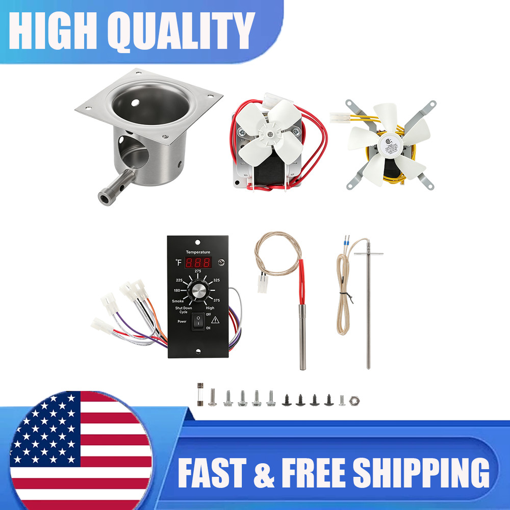 60Hz Auger motor+Fan + Hot Rod + RTD + Burn Pot & Control Board fits AC Traegers