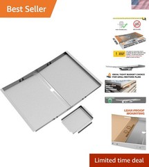 Heavy Duty Drip Pan with Catch Pan – Adjustable Width for Any Outdoor Grill