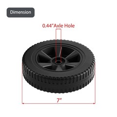 2 PCS Black Plastic Wheels 7005104 Grill Replacement Parts For Dyna Glo DGF