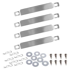 BBQration Universal Adjustable Carryover Tubes for Charbroil, 4-Pack, silver