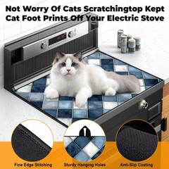 Heat-Resistant Glass Stove Top Cover with Anti-Slip Rubber Coating – Elect