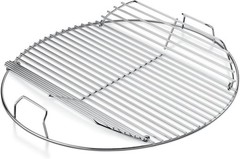 Weber 22-Inch Round Hinged Plated Steel Cooking Grate Replacement for Outdoor