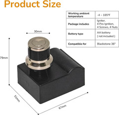 Igniter for Blackstone 36 Inch Griddle BBQ 4 Outlet Electronic Battery
