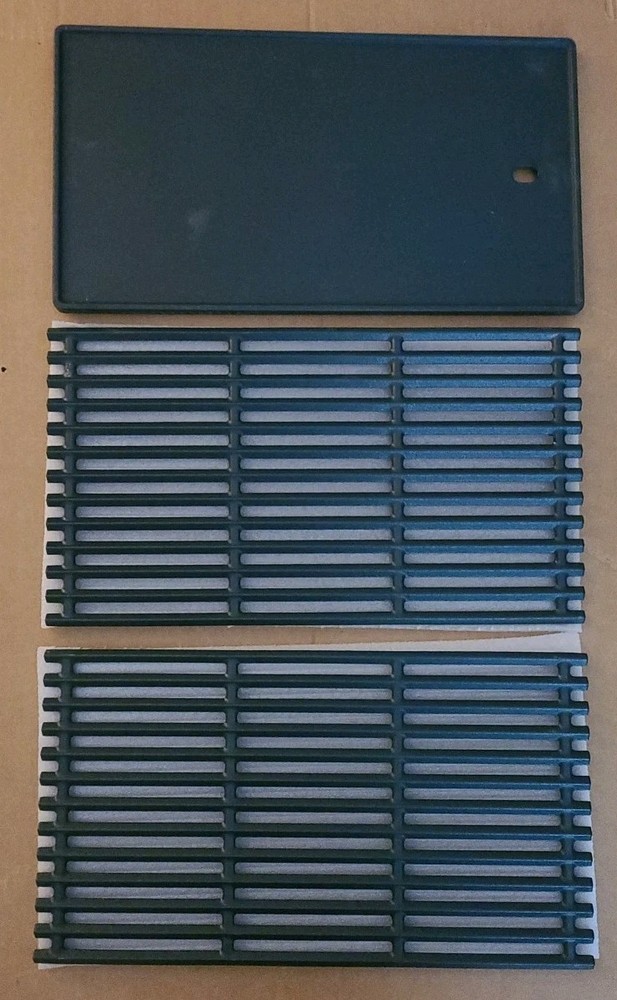 Easibbq (1) Griddle & (2) Grates For Charbroil 17″×9-1/2″ Cast Iron