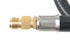 1/4 male Inverted Flare x QCC1 ACME Pig Tail Propane Hose 2 FT 350PSI