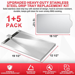 SUB025 Drip Tray with BAC408 Drip Pan Liner for Traeger Tailgater 20 Bronson 20
