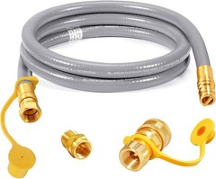 6 FT 1/2″ ID Natural Gas Hose with Quick Connect Fitting | Natural Gas Conver…