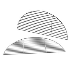 18″ Half Moon Cooking Grate for Kamado Joe Classic, Large Big Green Egg, Stai…