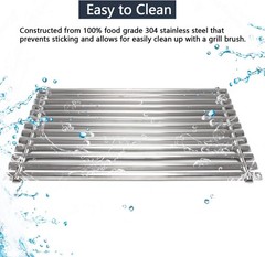 2 Pack 15″ Stainless Steel Cooking Grill Grates for Weber Spirit 200 Series …