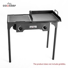 High Pressure Double Propane Burner Outdoor Camping Stove with 0-20 PSI Adjus…
