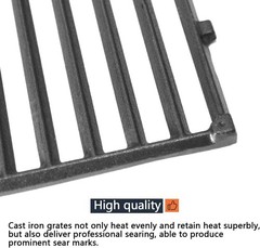 17.5″ Cast Iron Grill Grates for Weber Spirit & Genesis Gas Grills – Replacement
